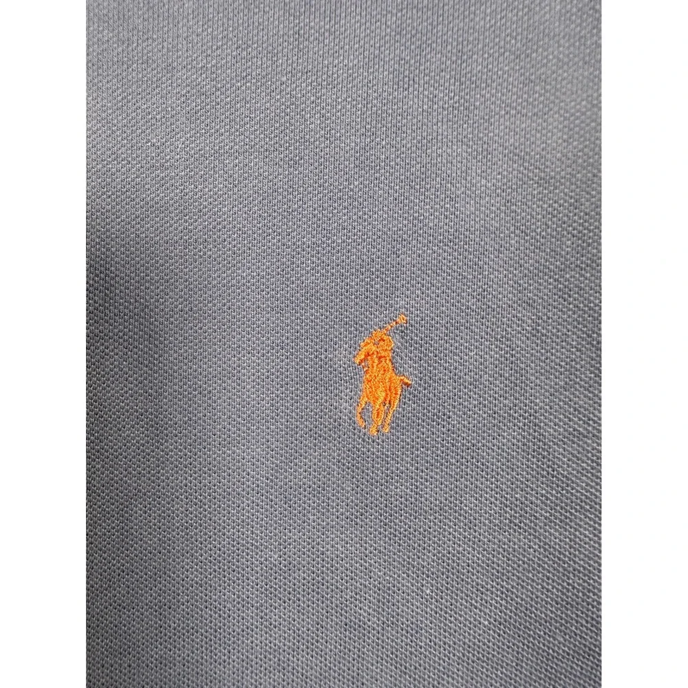 Polo RalphLauren Mens XXXL Blue Short Sleeve Cotton Pique Polo Shirt Orange Pony